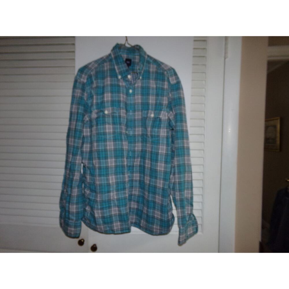 Gap men's Western shirt size L plaid outside‎ checked inside